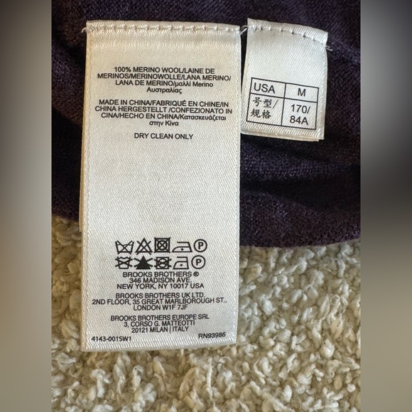 Brooks Brothers Sweater Womens Sz M crew Neck Fine Marino wool Ripped knit - Picture 8 of 10